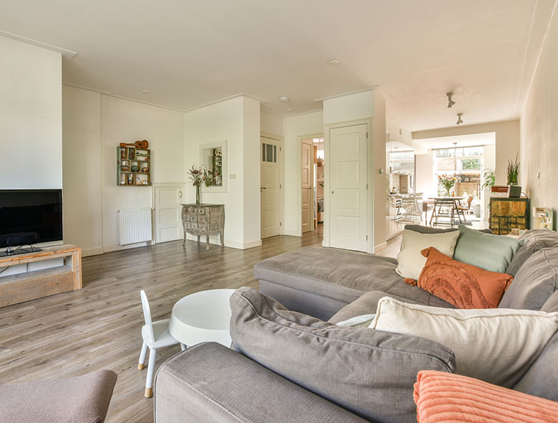 Living Room with Vinyl Flooring